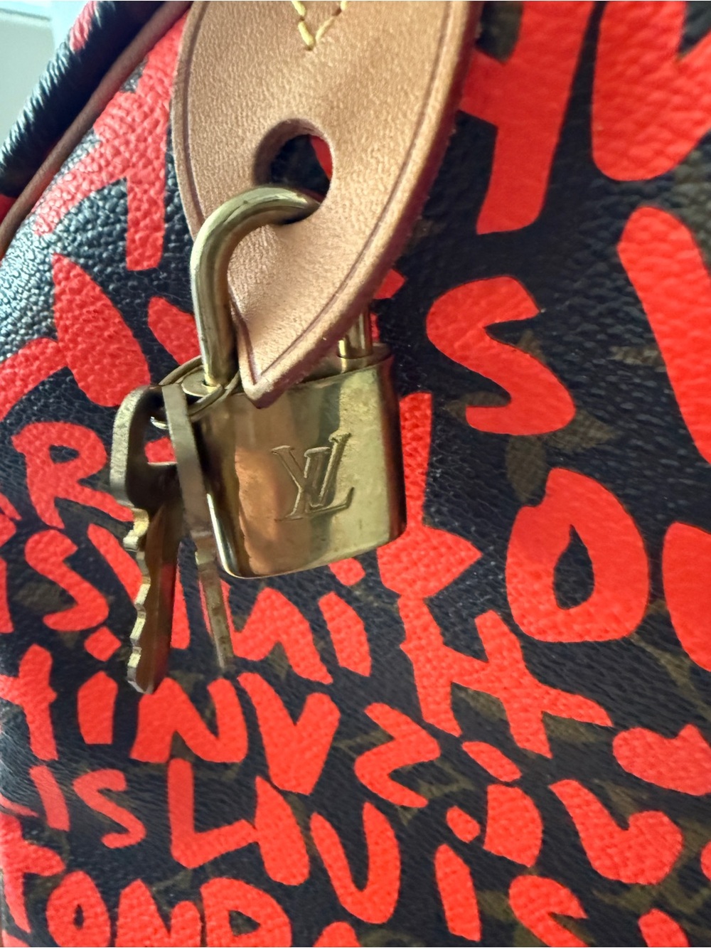 LOUIS VUITTON x Stephen Sprouse Monogram Graffiti Speedy 30 - Orange Handbag Bag - Picture 10 of 16